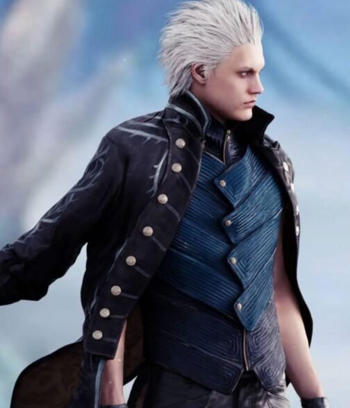 Vergil Devil May Cry 5 Blue and Black Vest - Image 5