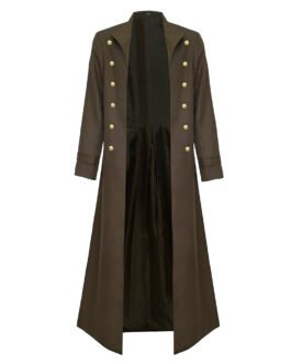 Victorian Steampunk Gothic Medieval Brown Coat
