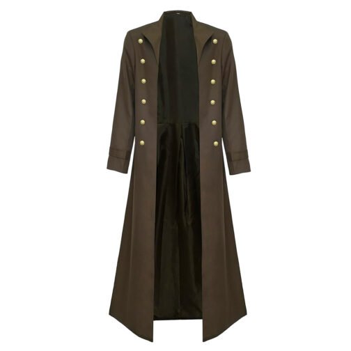 Victorian Steampunk Gothic Medieval Brown Coat