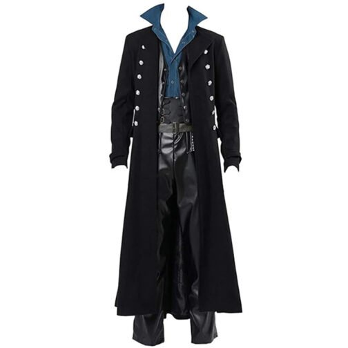 Victorian Steampunk Gothic Medieval Long Coat - Image 3