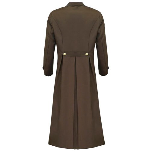 Victorian Steampunk Gothic Medieval Brown Coat - Image 2