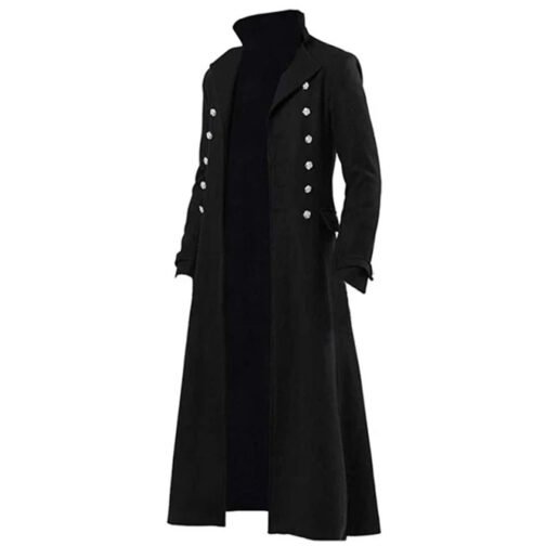 Victorian Steampunk Gothic Medieval Long Coat - Image 9
