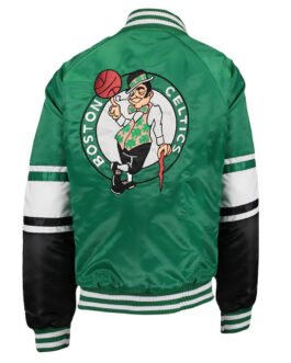 Victory Boston Celtics Kelly Green Satin Jacket