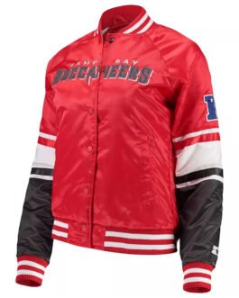 Tampa Bay Buccaneers Victory Cheer Satin Red Jacket