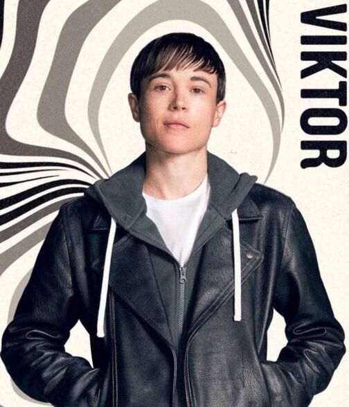 Elliot Page Umbrella Academy Biker Leather Jacket