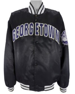 Gray Villa Georgetown Hoyas Team Bomber Satin Jacket