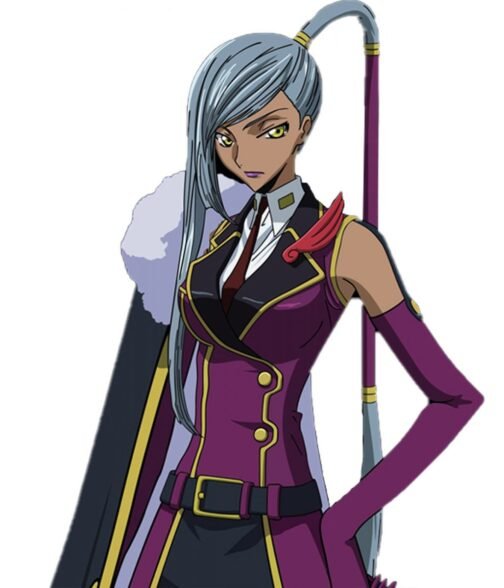 Code Geass TV Series Villetta Nu Cotton Purple Coat