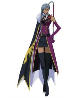 Code Geass TV Series Villetta Nu Cotton Purple Coat