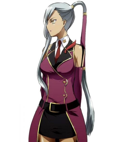 Code Geass TV Series Villetta Nu Cotton Purple Coat - Image 4