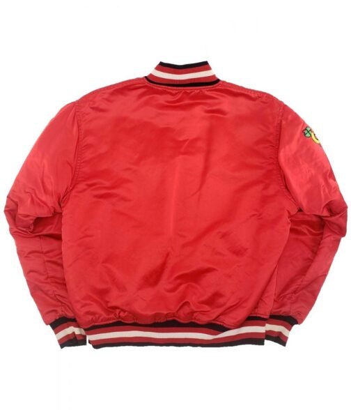 Starter Bomber Chicago Blackhawks 80’s Satin Jacket - Image 3