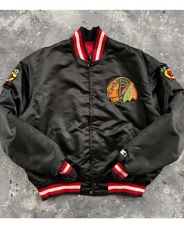 Starter Bomber Chicago Blackhawks 80’s Satin Jacket