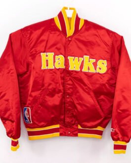 Atlanta Hawks Vintage Red Bomber Jacket