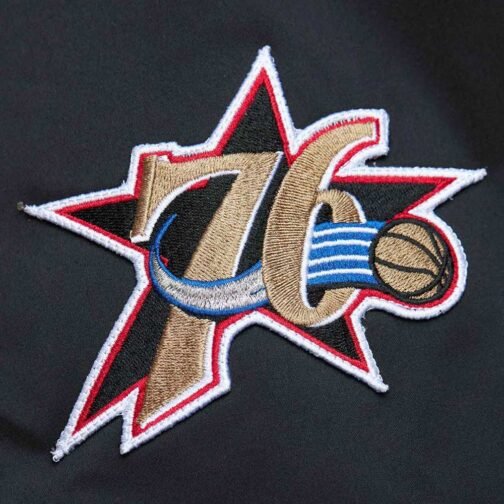 Philadelphia 76ers Vintage Logo Lightweight Satin Jacket - Image 5