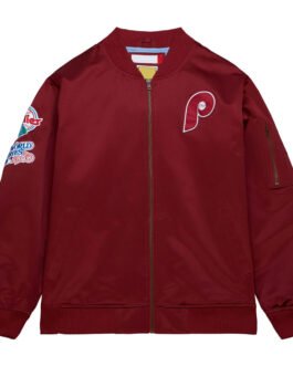 Philadelphia Phillies Vintage Logo Maroon Jacket