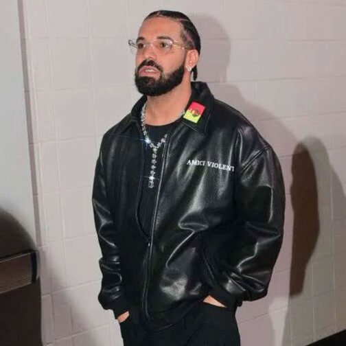 Drake Amici Violente Leather Jacket - Image 2
