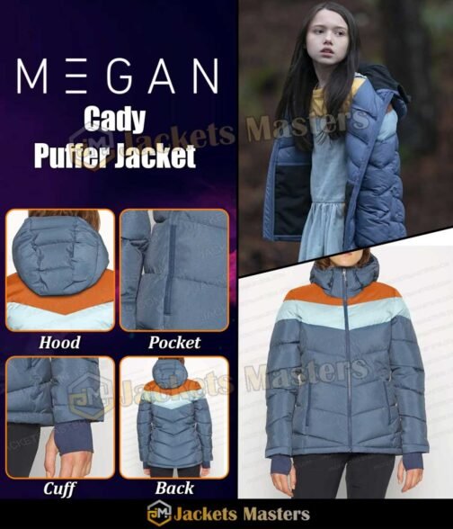 Violet Mcgraw M3GAN Blue Puffer Hooded Jacket - Image 10