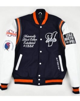 Virginia State University Motto 2.0 Hail State Varsity Jacket