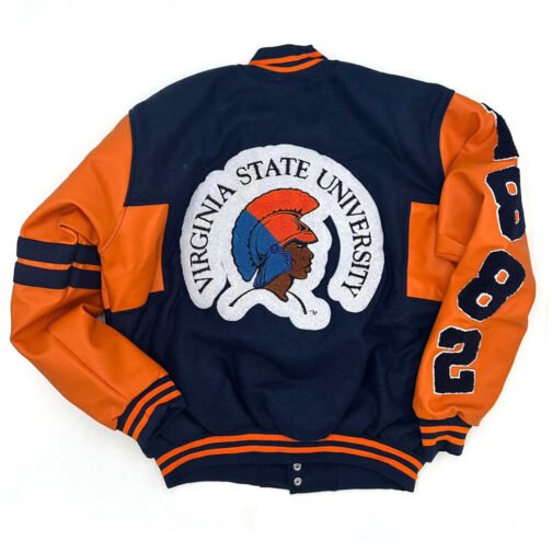 Virginia State University Ole Skool Letterman Jacket - Image 2