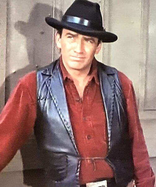 James Drury The Virginian Cowboy Leather Vest - Image 5