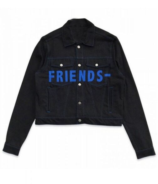Black Vlone Friends Denim Jacket - Image 4