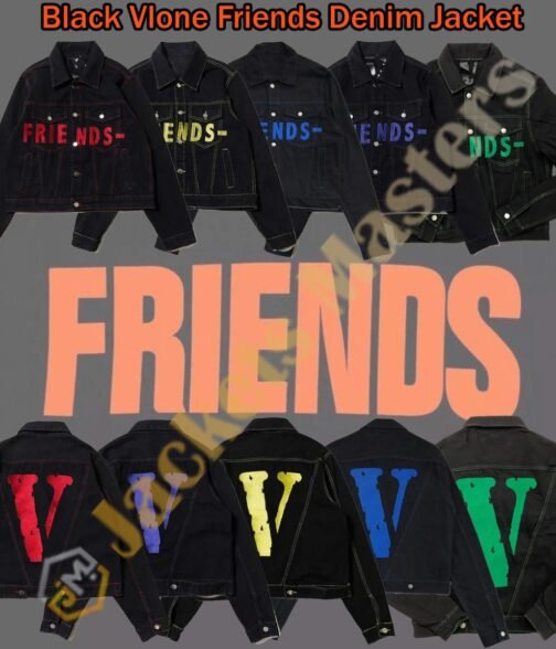 Black Vlone Friends Denim Jacket - Image 18