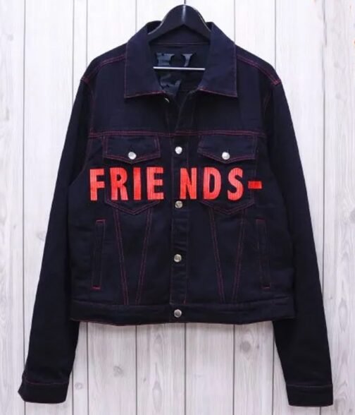 Black Vlone Friends Denim Jacket - Image 6