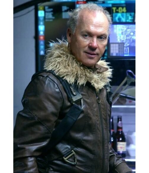 Spiderman Homecoming Michael Keaton Brown Leather Jacket - Image 7