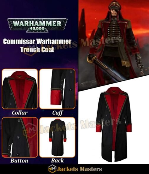 Commissar Warhammer 40,000 Trench Coat - Image 7
