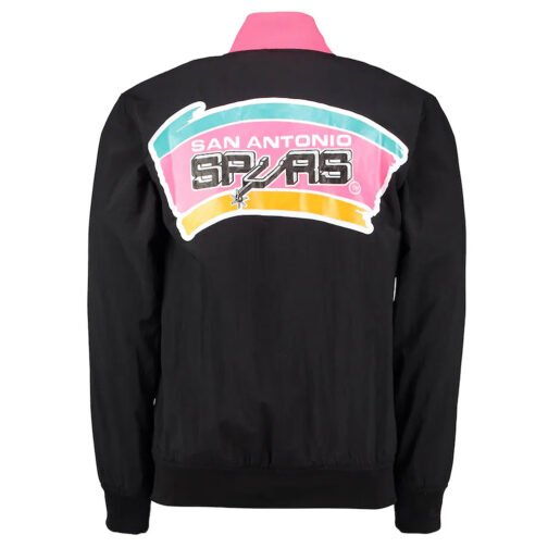 Warm Up San Antonio Spurs Black Jacket - Image 2