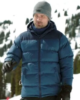 Crashing Through The Snow Warren Christie Puffer Hooded Jacket