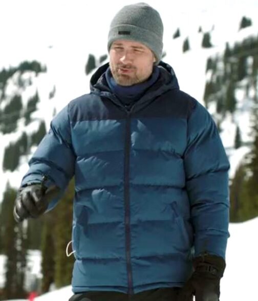 Crashing Through The Snow Warren Christie Puffer Hooded Jacket - Image 2