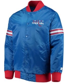 Washington Capitals Draft Pick Royal Blue Satin Jacket