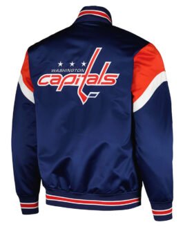 Washington Capitals Midweight Navy Satin Jacket