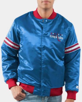 Washington Capitals Draft Pick Royal Blue Satin Jacket