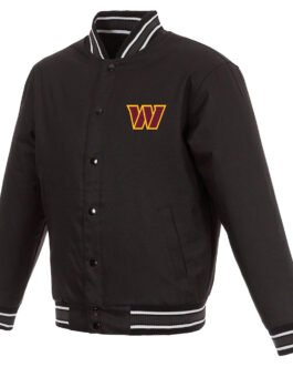 Washington Commanders Black Varsity Wool Jacket