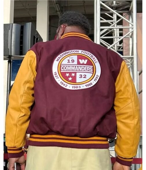 Washington Commanders Letterman W Maroon and Yellow Jacket - Image 11