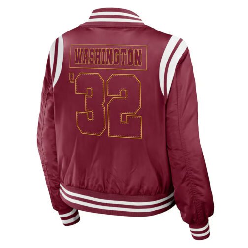 Washington Commanders Burgundy Bomber Full-Zip Jacket - Image 2