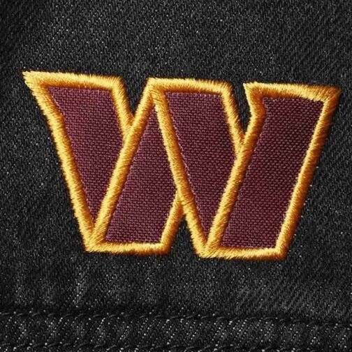 Washington Commanders Button-Up Black Denim Jacket - Image 4