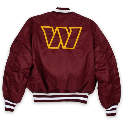 Washington Commanders Burgundy MA-1 Jacket - Image 2