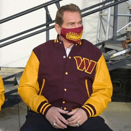 Washington Commanders Letterman W Maroon and Yellow Jacket - Image 8