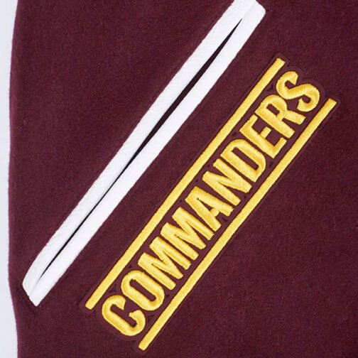 Washington Commanders Mashup Rib Varsity Wool/Leather Jacket - Image 6