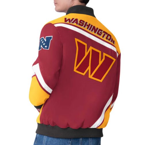 Washington Commanders Maximum Racing Burgundy Jacket - Image 2
