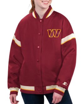 Washington Commanders Tournament Burgundy Varsity Jacket