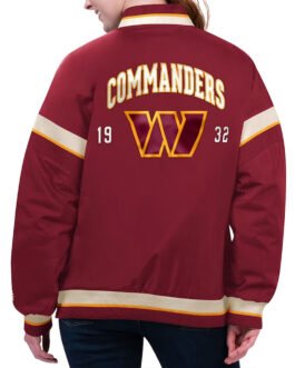 Washington Commanders Tournament Burgundy Varsity Jacket
