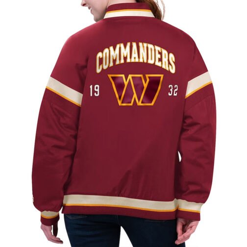 Washington Commanders Tournament Burgundy Varsity Jacket - Image 2