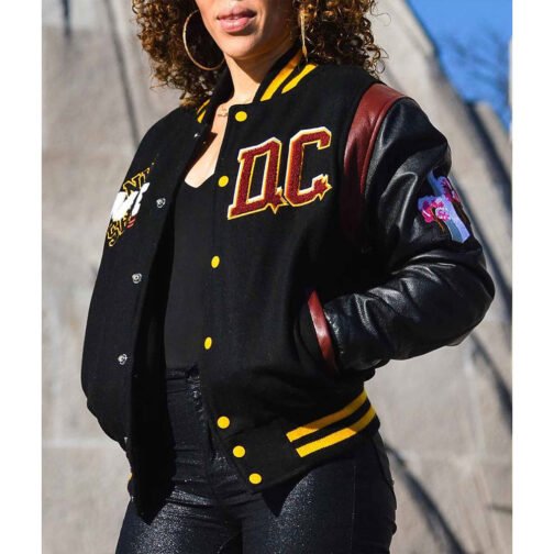 90th Anniversary Washington Commanders DC Varsity Jacket - Image 11