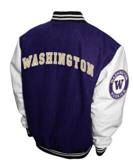 Washington Huskies Graduate Purple and White Varsity Jacket