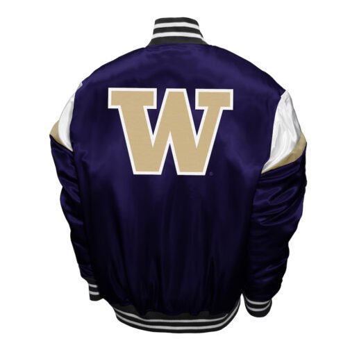 Washington Huskies Power Purple Satin Jacket - Image 2