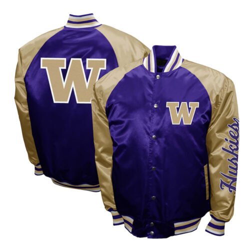 Washington Huskies The Game Purple Satin Jacket - Image 3