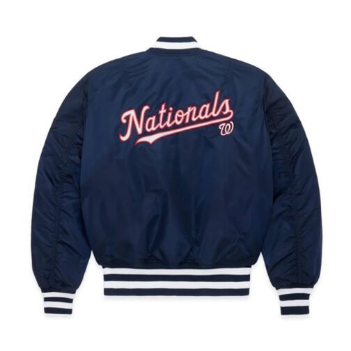 Washington Nationals MA-1 Navy Bomber Jacket - Image 2